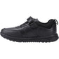 Hush Puppies Sutton Bungee Leather Youth Black Lace-Up Shoes