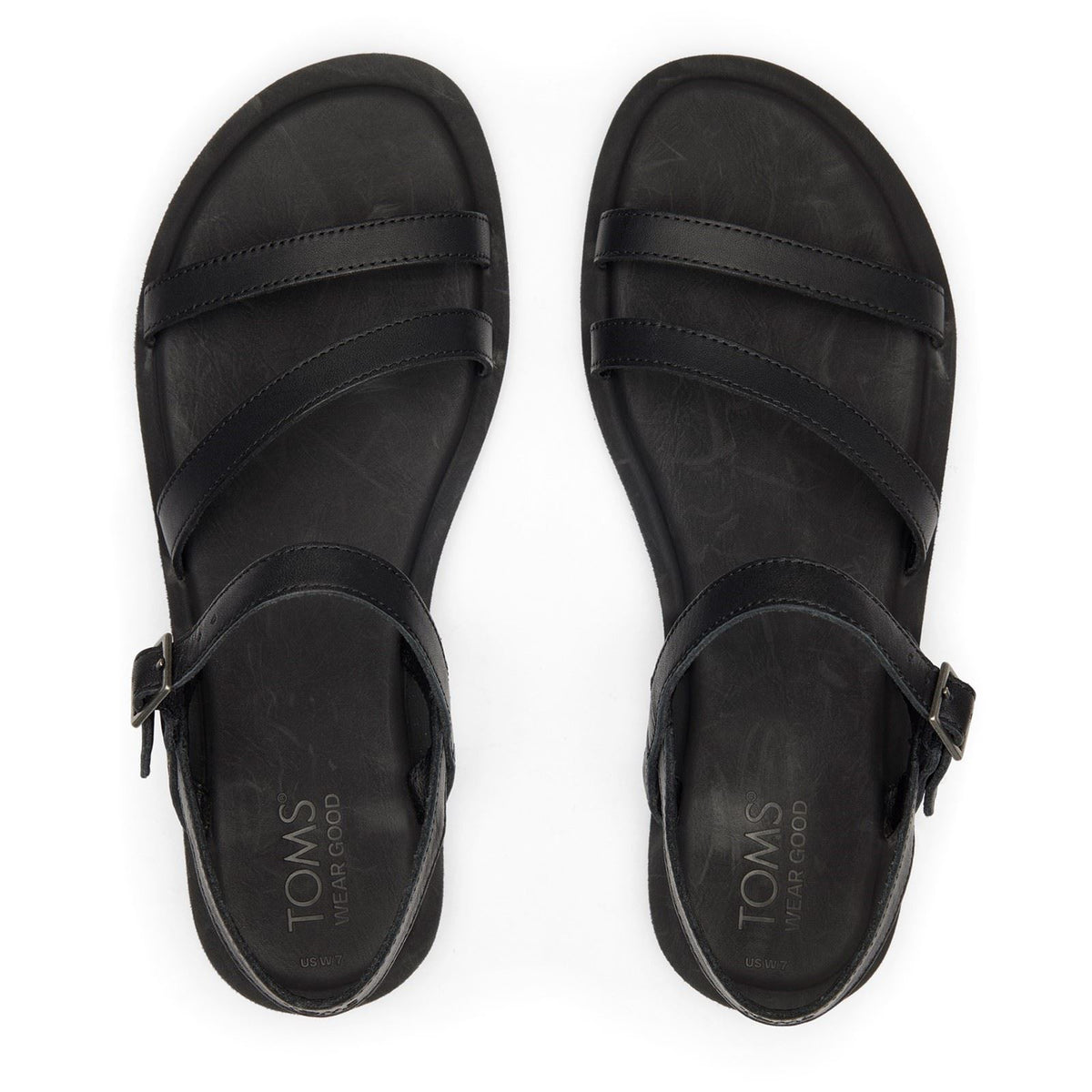 TOMS Kira Leather Men's Black Clogs