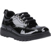 Hush Puppies Keeley Patent Leather Youth Black Lace-Up Shoes
