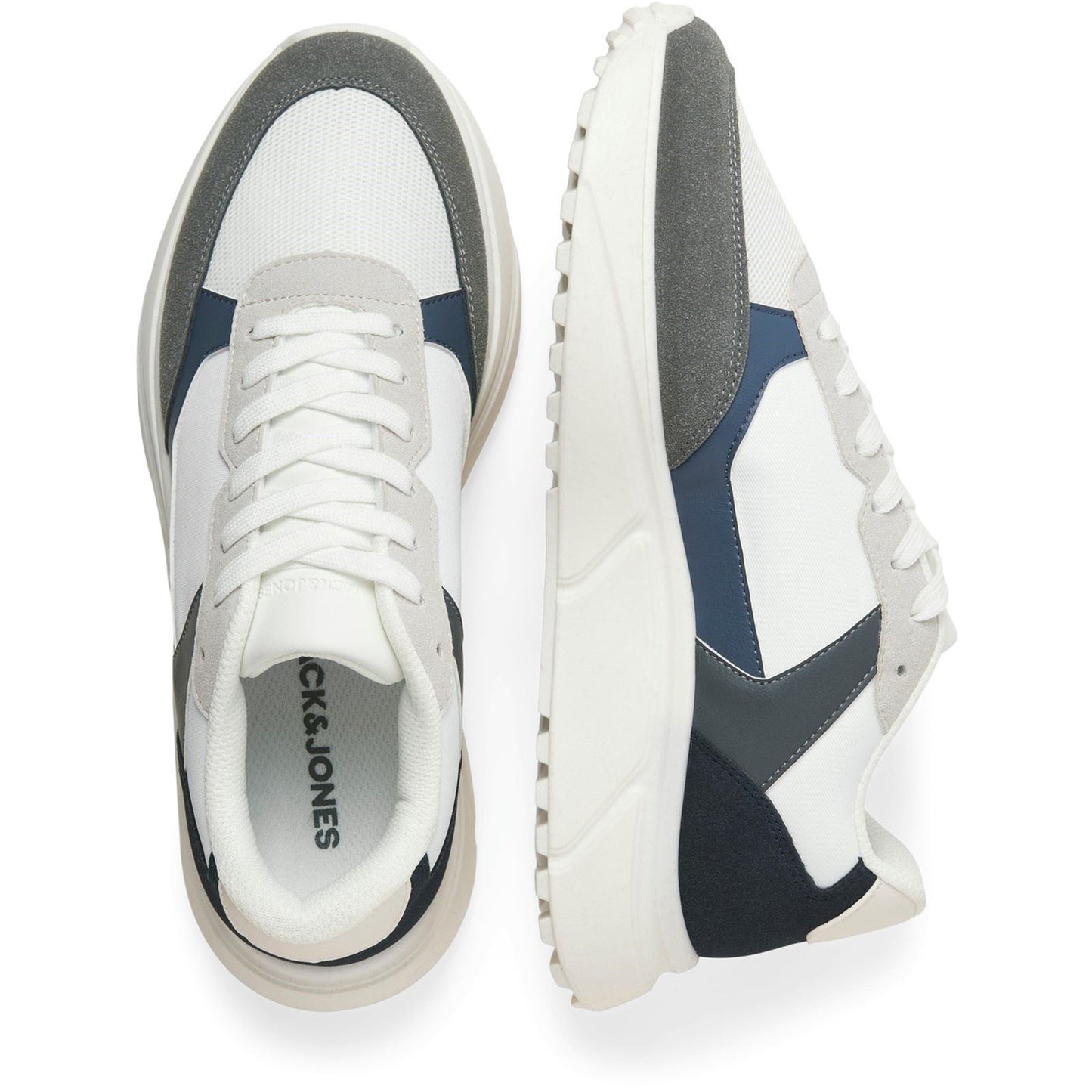 Jack & Jones Aspire Runner Polyurethane Men's White Castlerock/Navy Blazer Trainers
