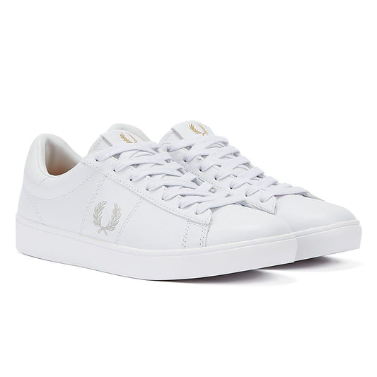 Fred Perry Spencer Leather Mens White/Silver Trainers