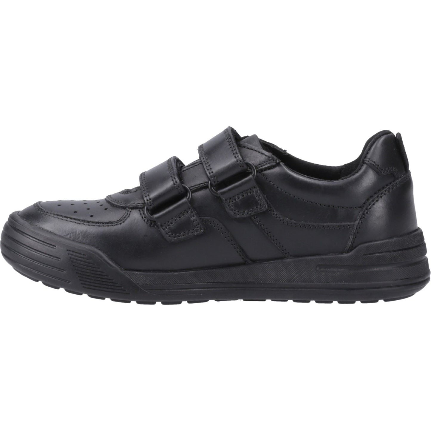 Hush Puppies Sully Leather Youth Black Shoes