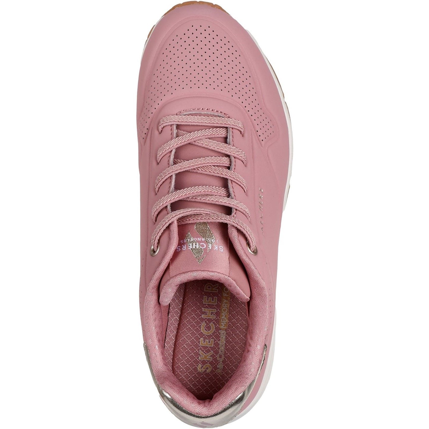 Skechers Women's Uno - Shimmer Away Trainer in Rose