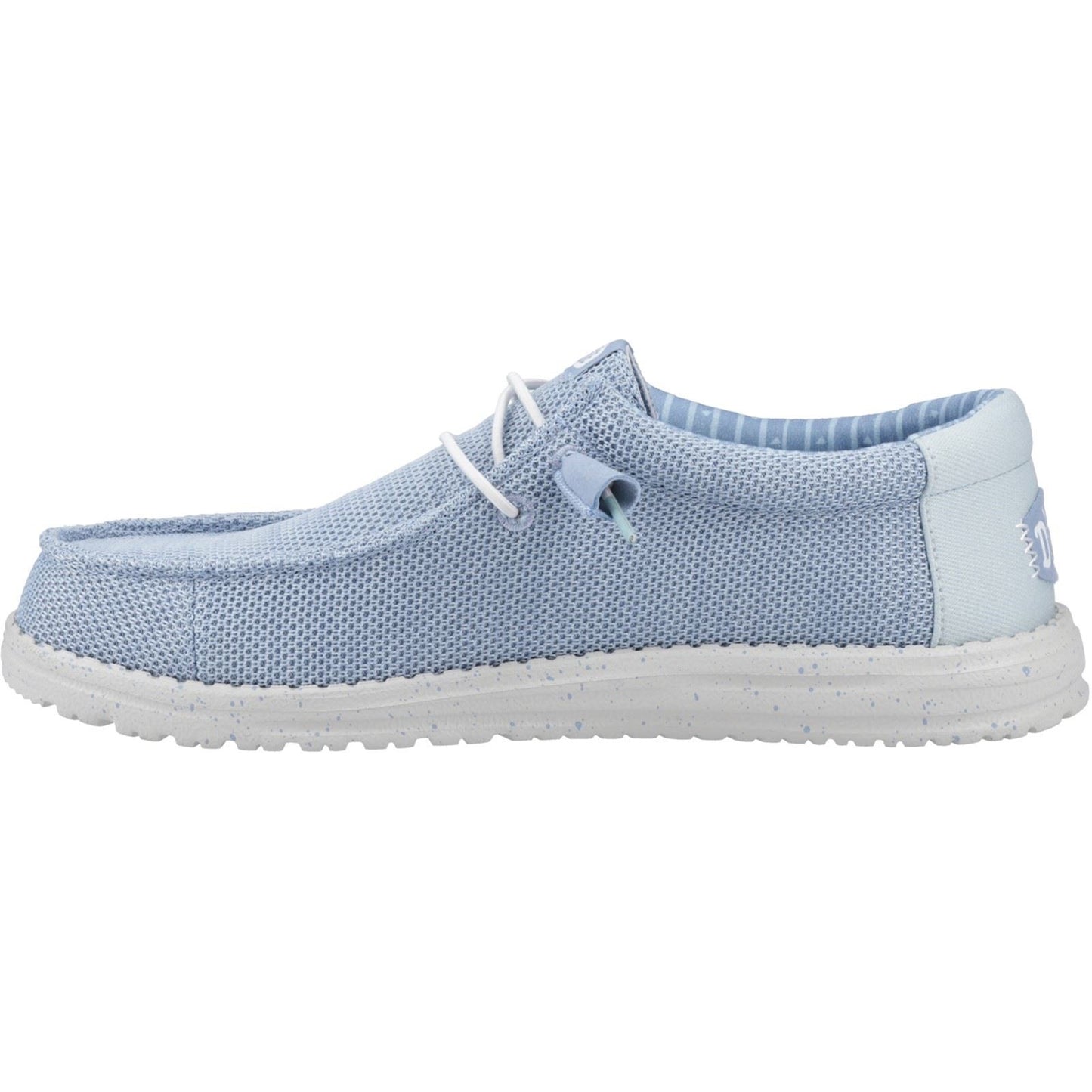 HEYDUDE Wally Stretch Sox Polyester Men's Cloud Blue/Dawn Blue Moccasins Shoes
