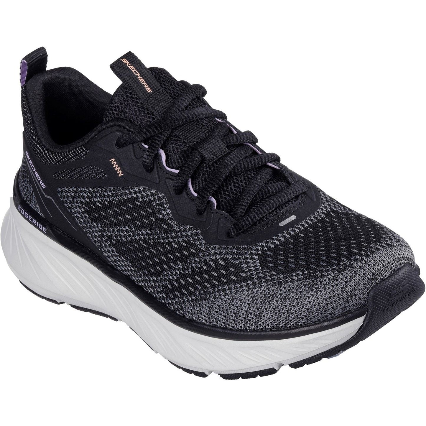 Skechers Women's Edgeride Power Flow Trainers in Black/Lavender