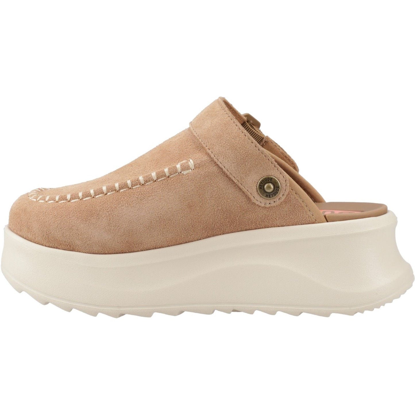 HEYDUDE Delray Suede Women's Tan Clogs