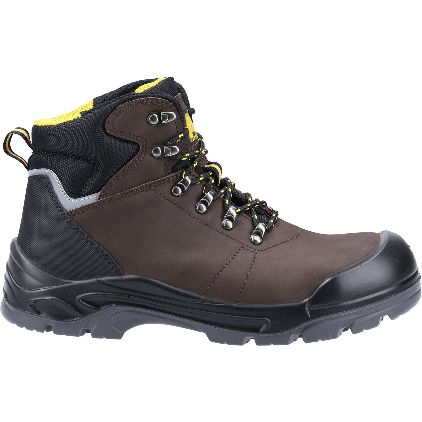 Amblers Safety Men's AS203 Laymore Water Resistant Leather Safety Boot in Brown