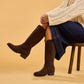 Hush Puppies Isabella Long Suede Women's Chocolate Winter Knee High Boots