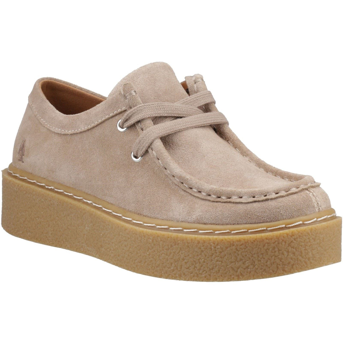 Hush Puppies Bridie Suede Leather Women's Taupe Moccasins Shoes