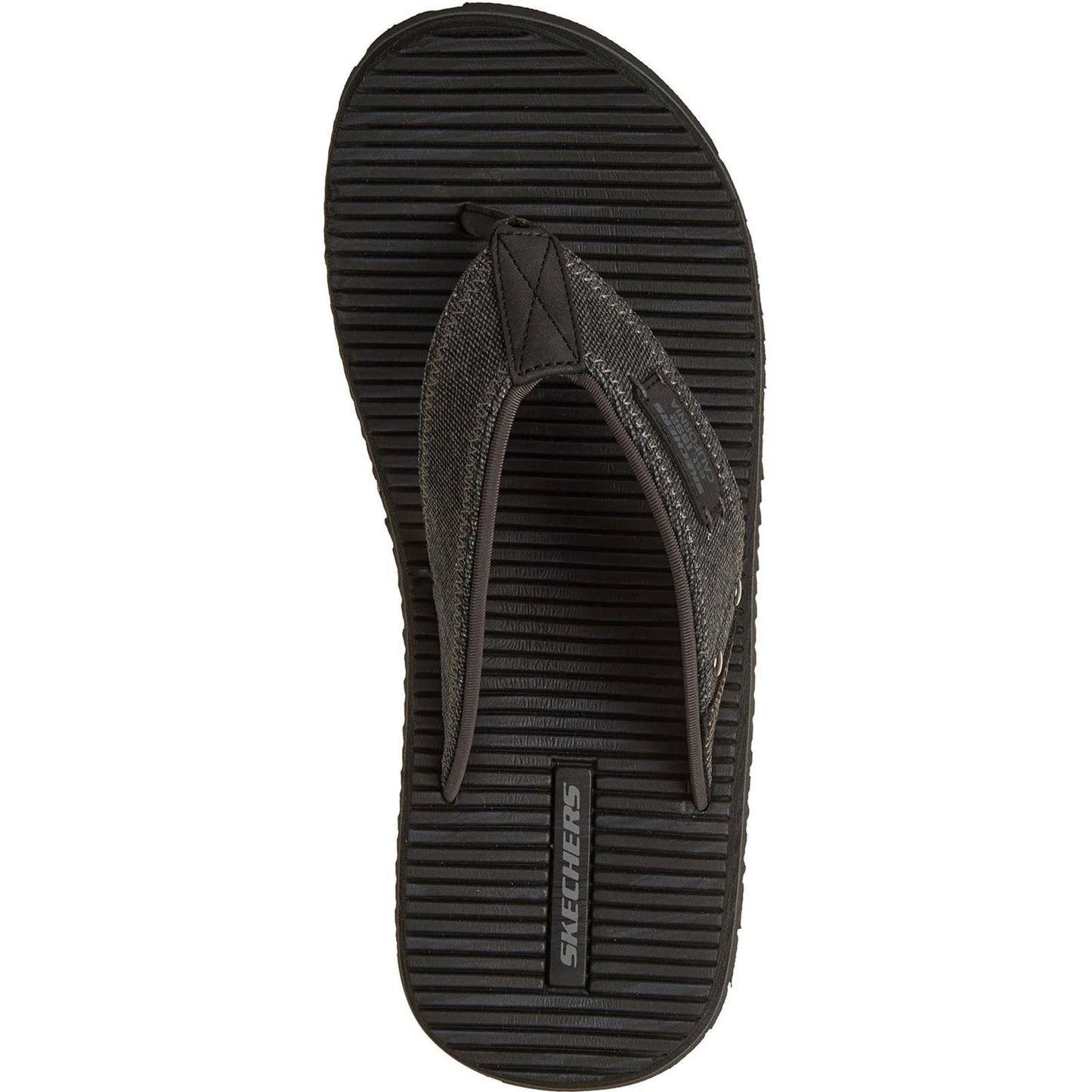 Skechers Quill Textile Men's Black Flip Flops