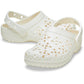 Crocs Classic Floral Cut Out Thermoplastic Chalk Clogs