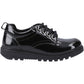 Hush Puppies Keeley Patent Leather Youth Black Lace-Up Shoes