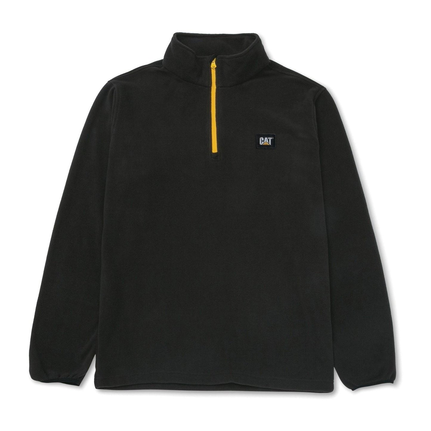 Caterpillar Men's Cat Microfleece Quarter Zip in Black/Yellow