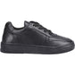 Hush Puppies Dougie Leather Junior Black Trainers