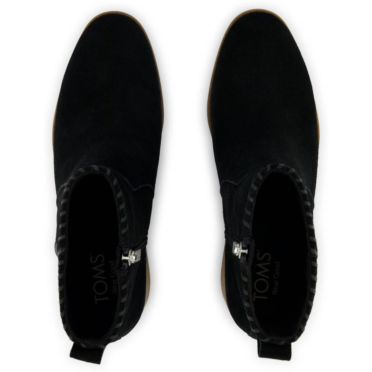 TOMS Delilah Heeled Suede Women's Black Heeled Ankle Boots