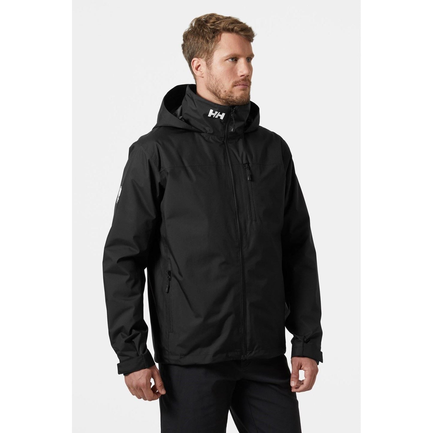Helly Hansen Sport Men's Crew Hooded Midlayer Sailing Jacket 2.0 in Black