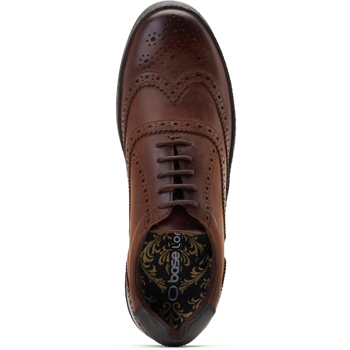 Base London Christo Leather Men's Brown Lace-Up Shoes
