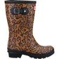 Hunter Original Short Leopard Print Rubber Women's Rich Tan/Saddle/Black Wellington Boots