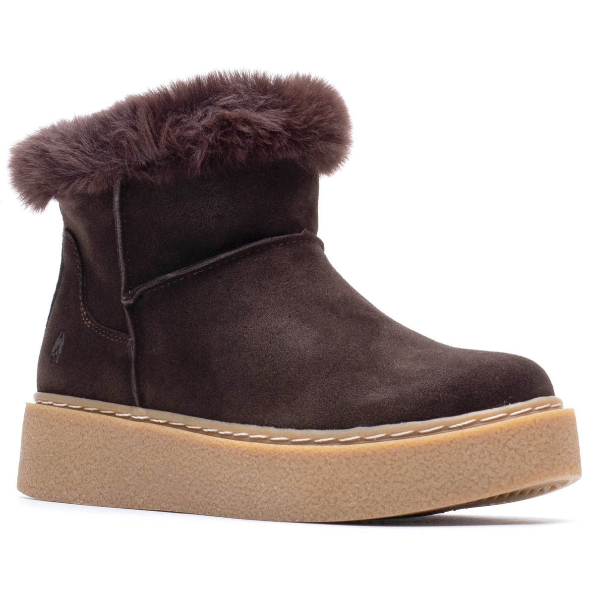 Hush Puppies Becca Suede Women's Chocolate Winter Ankle Boots
