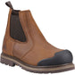 Amblers Safety Men's FS225 Goodyear Welted Waterproof Pull On Chelsea Safety Boot in Brown