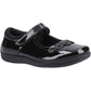 Hush Puppies Christina Patent Leather Youth Black Shoes