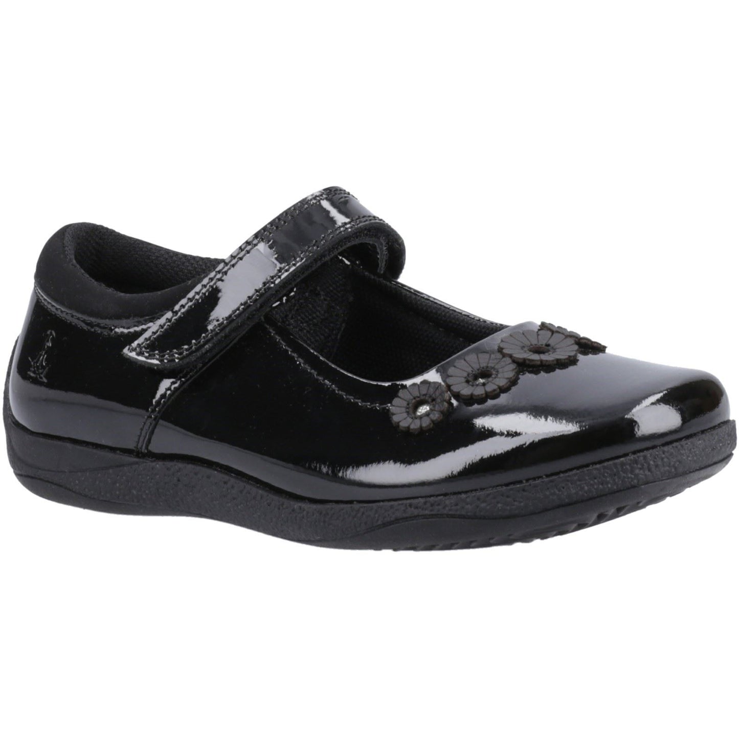 Hush Puppies Christina Patent Leather Youth Black Shoes