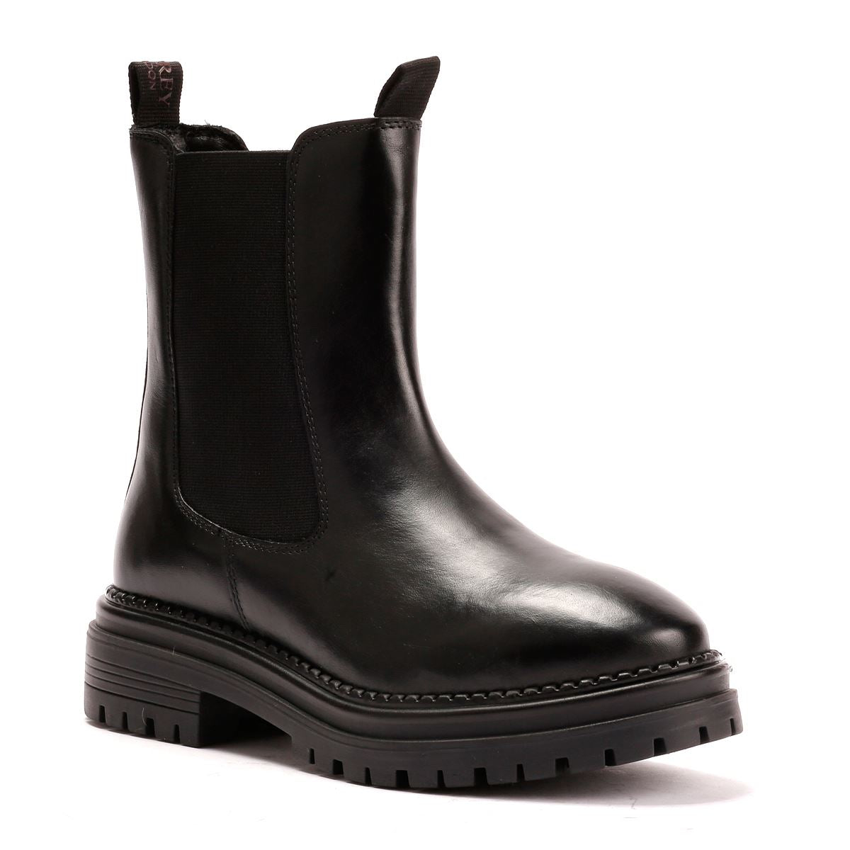Osprey London The Hampton Chelsea Leather Women's Black/Merlot Boots
