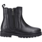 Hush Puppies Liana Leather Youth Black Boots