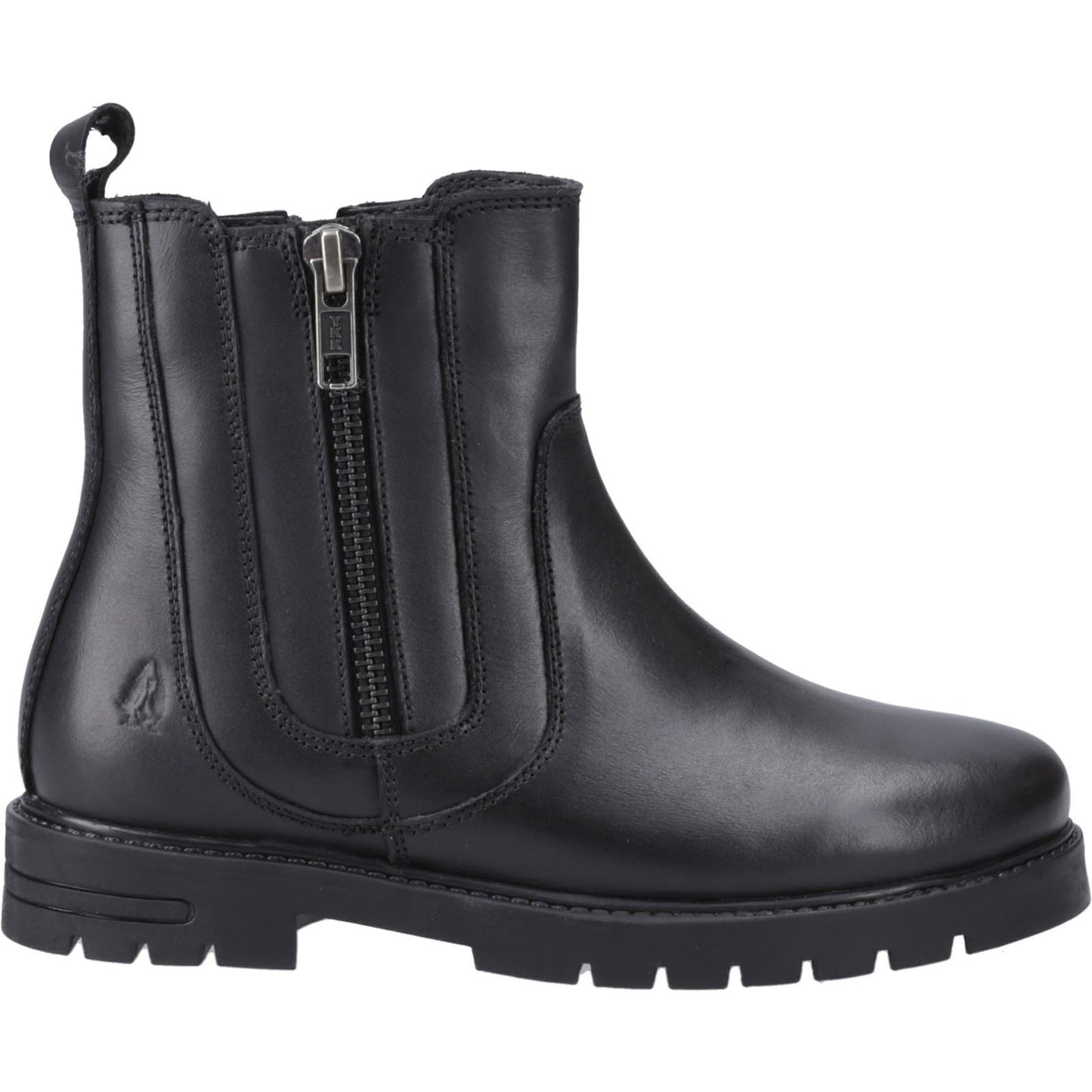 Hush Puppies Liana Leather Youth Black Boots