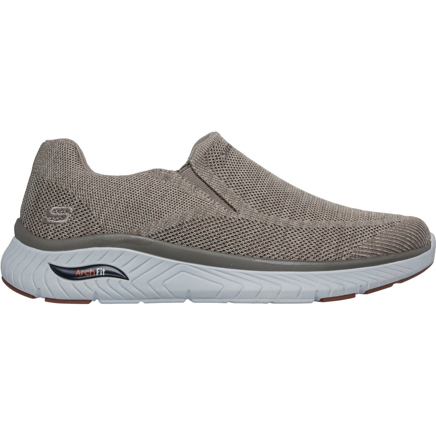 Skechers Men's Arch Fit Crosser Locke Trainer in Taupe