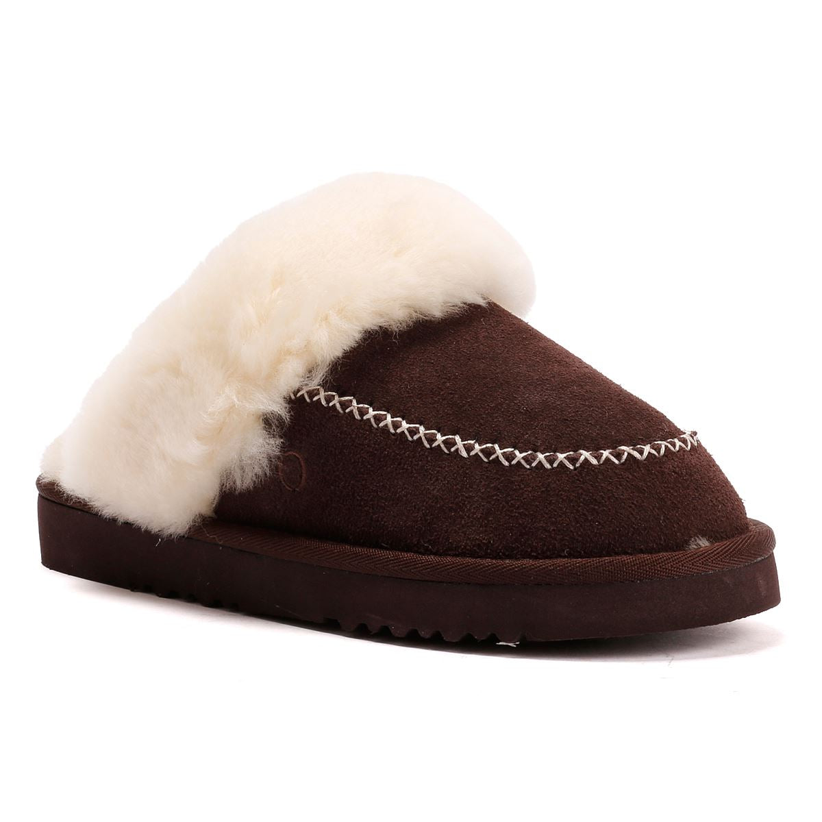 Osprey London The Celeste Suede Women's Chocolate Slippers