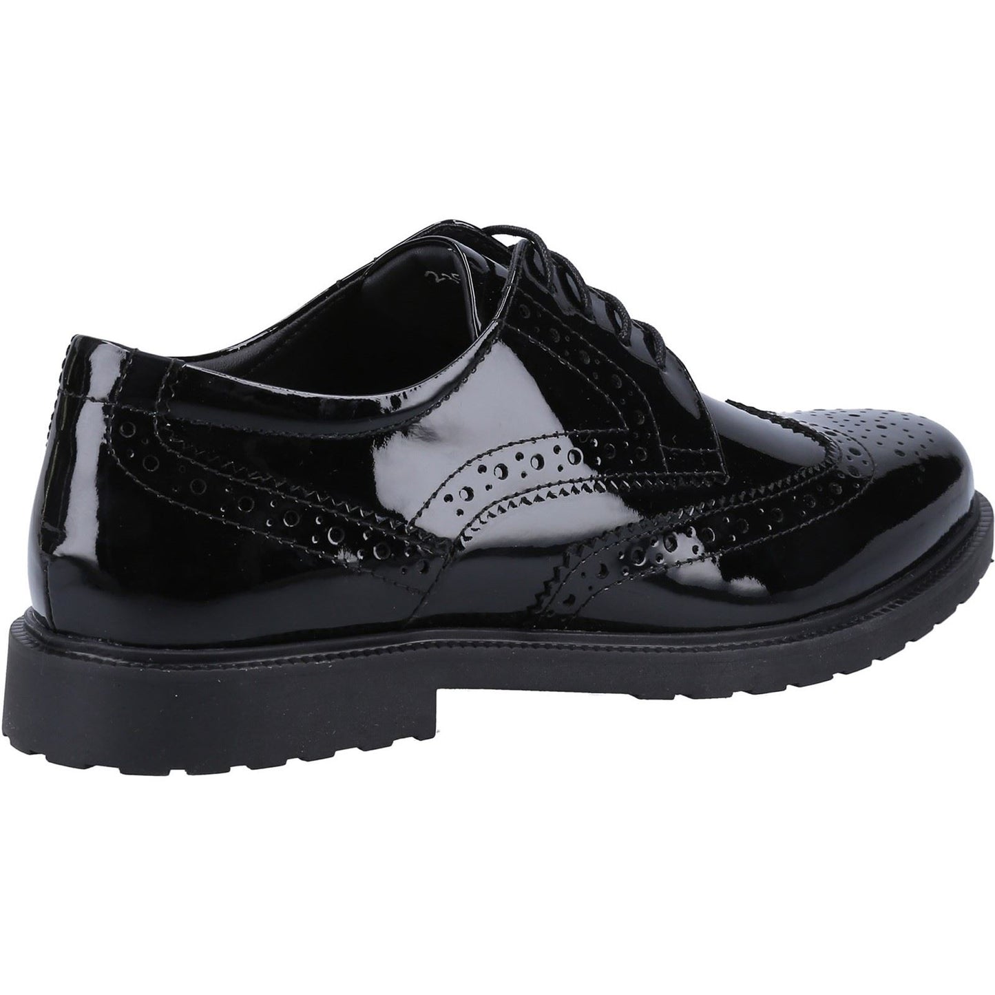 Hush Puppies Women's Verity Brogue in Patent Black