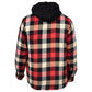 Hard Yakka Men's Quilted Flannel Shacket in Red