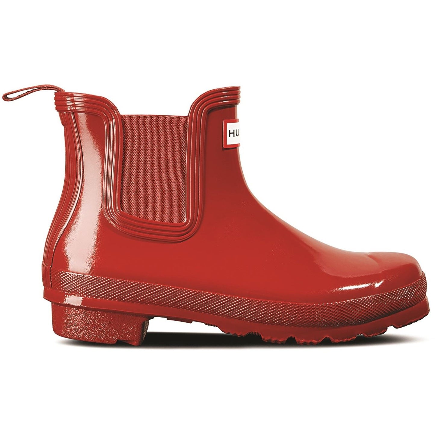 Hunter Women's Womens Original Chelsea Gloss Boot in Military Red