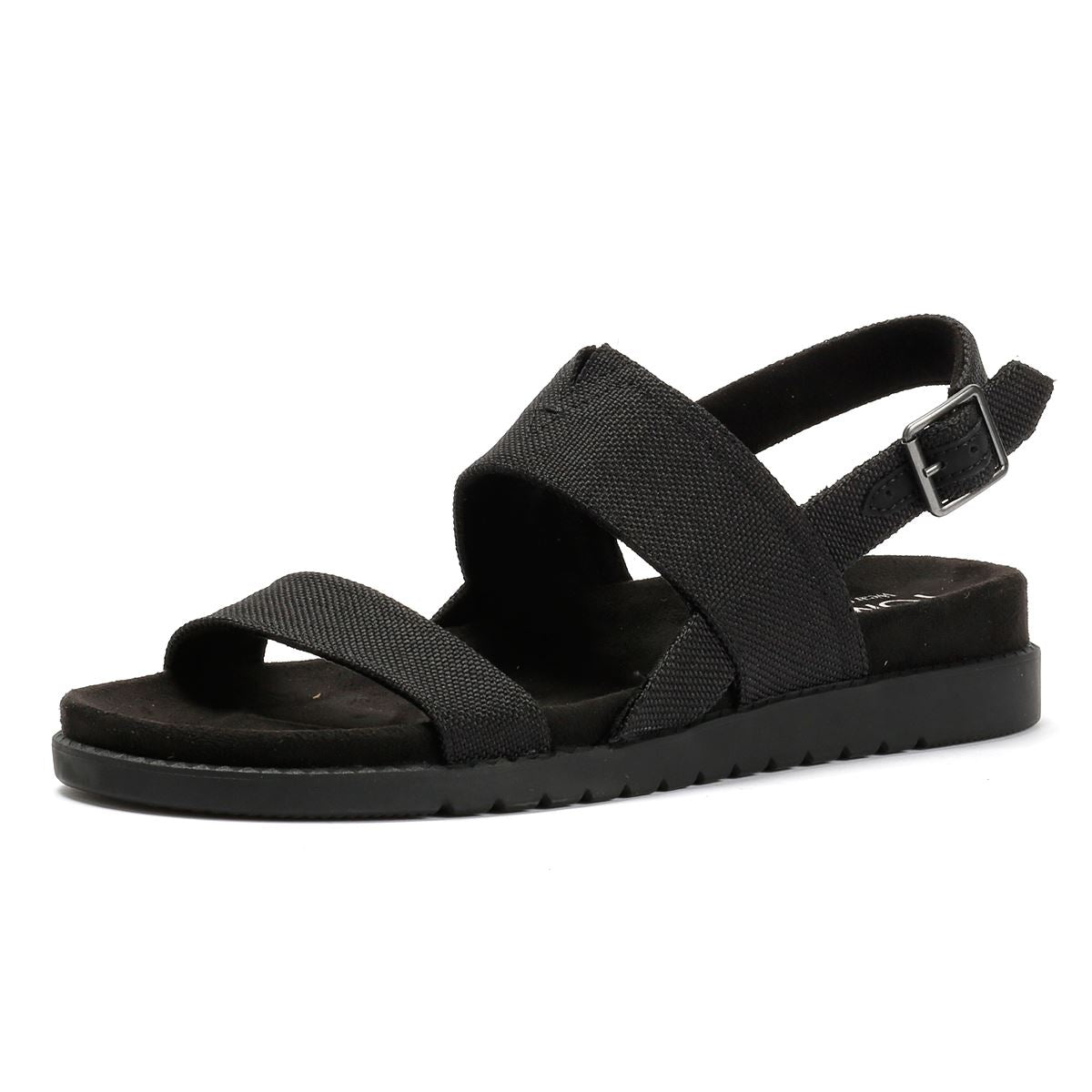TOMS Marin Slingback Canvas Women's Black Sandals
