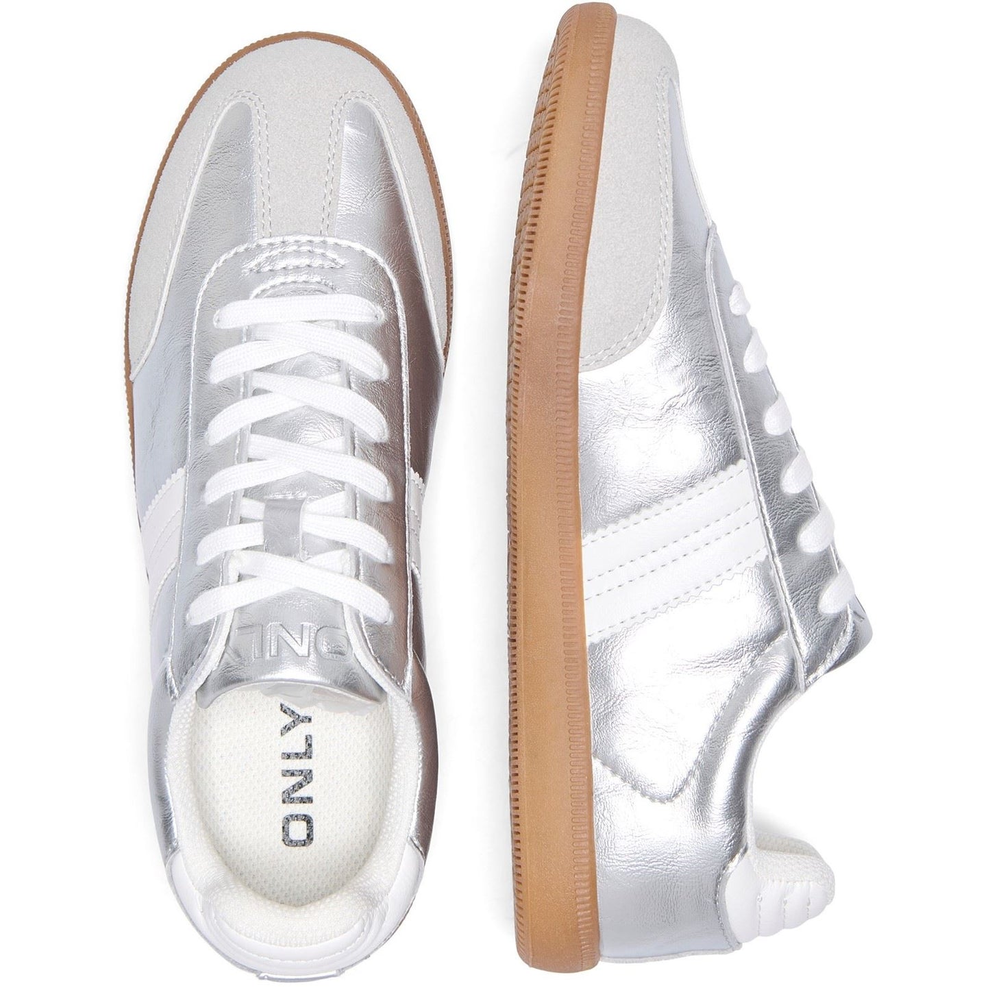 ONLY Amber Polyester Women's Silver Trainers