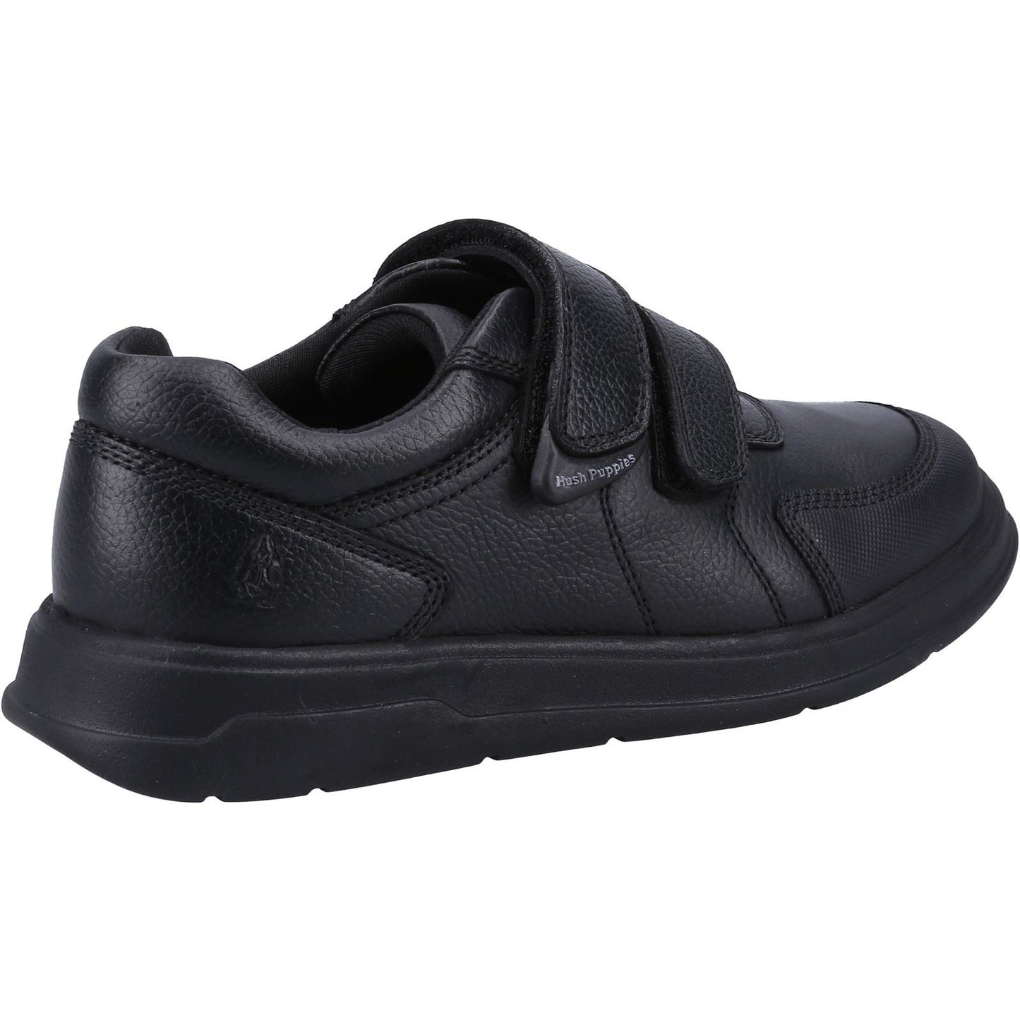 Hush Puppies Ryan Leather Youth Black Shoes