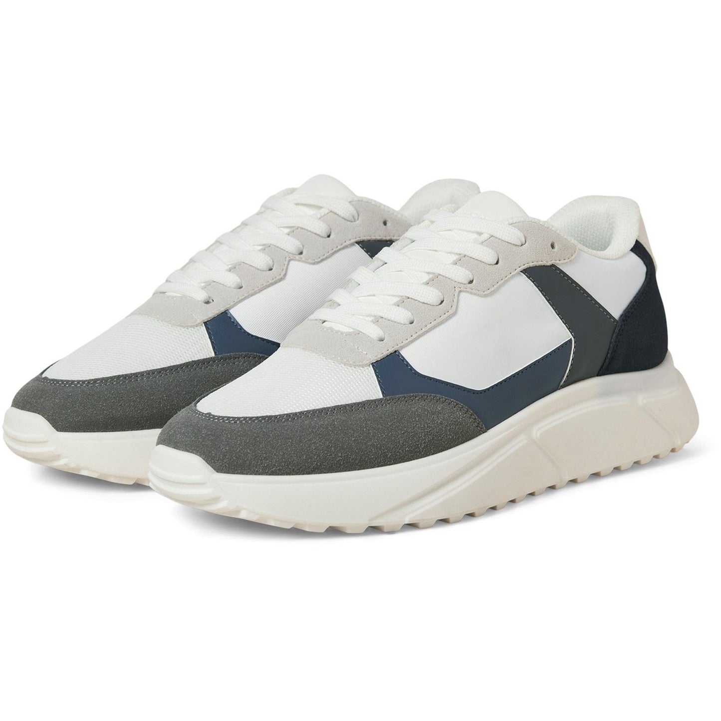 Jack & Jones Aspire Runner Polyurethane Men's White Castlerock/Navy Blazer Trainers