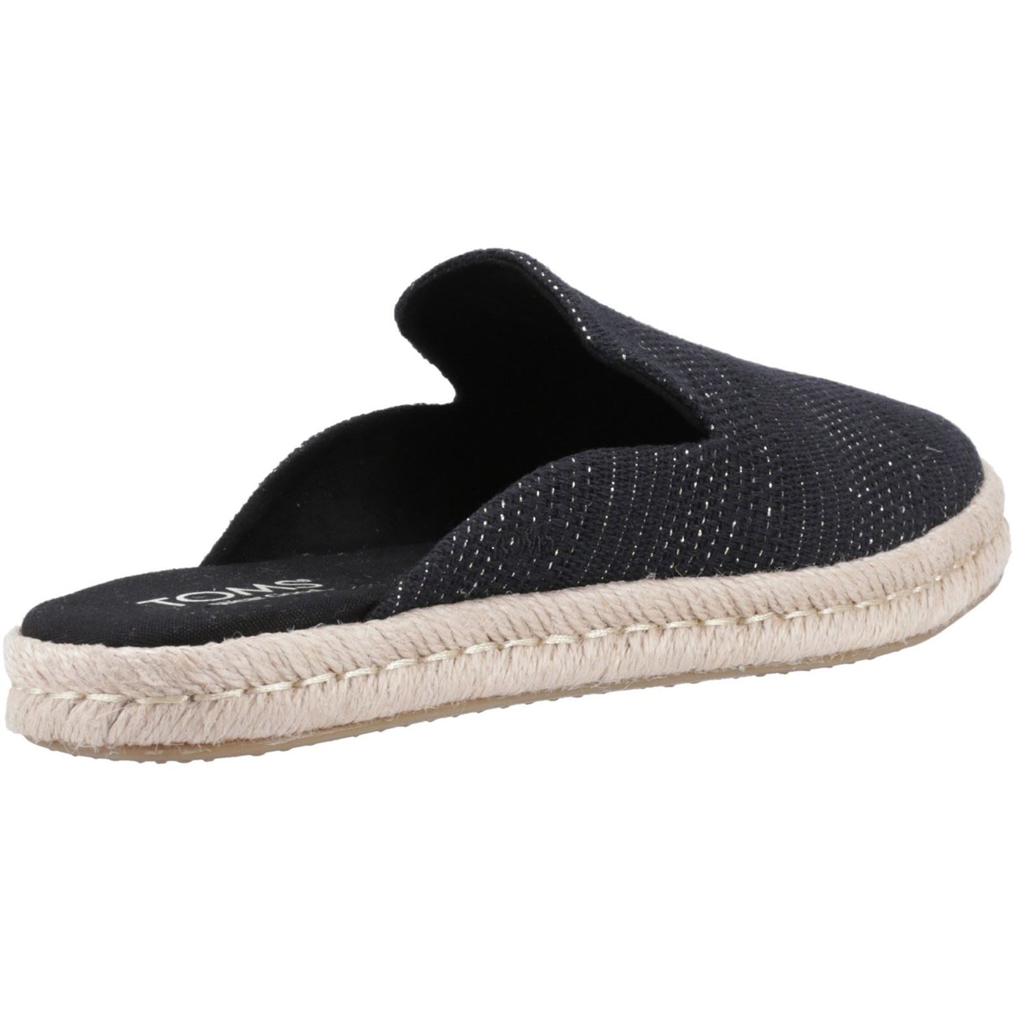 TOMS Women's Santiago Mule in Black Metallic