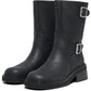 ONLY BUTTER-2 Polyurethane Women's Black Heeled Mid Calf Boots