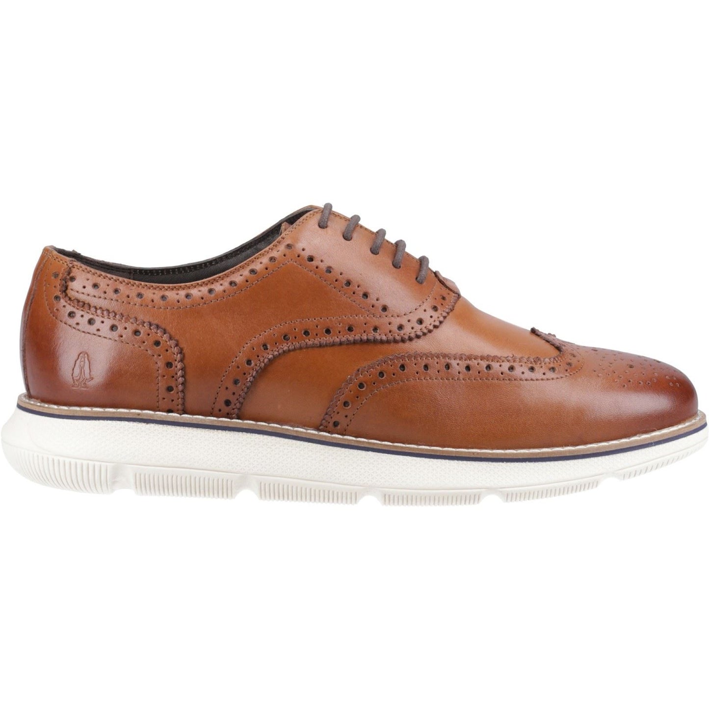 Hush Puppies Zach Leather Men's Tan/White Brogues Shoes