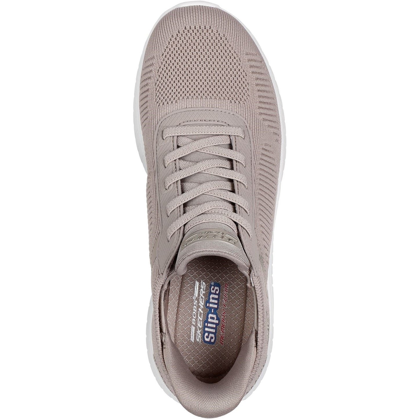 Skechers Women's BOBS Sport Squad Chaos Shoe in Taupe