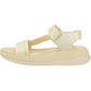 Fitflop Surff Back Strap Polyester/Leather Women's Mellow Yellow Wide Sandals