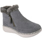 Skechers Wilshire Blvd Fresh Zip Leather Women's Olive Winter Ankle Boots
