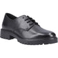 Hush Puppies Aubrey Lace Up Leather Women's Black Derby Shoes