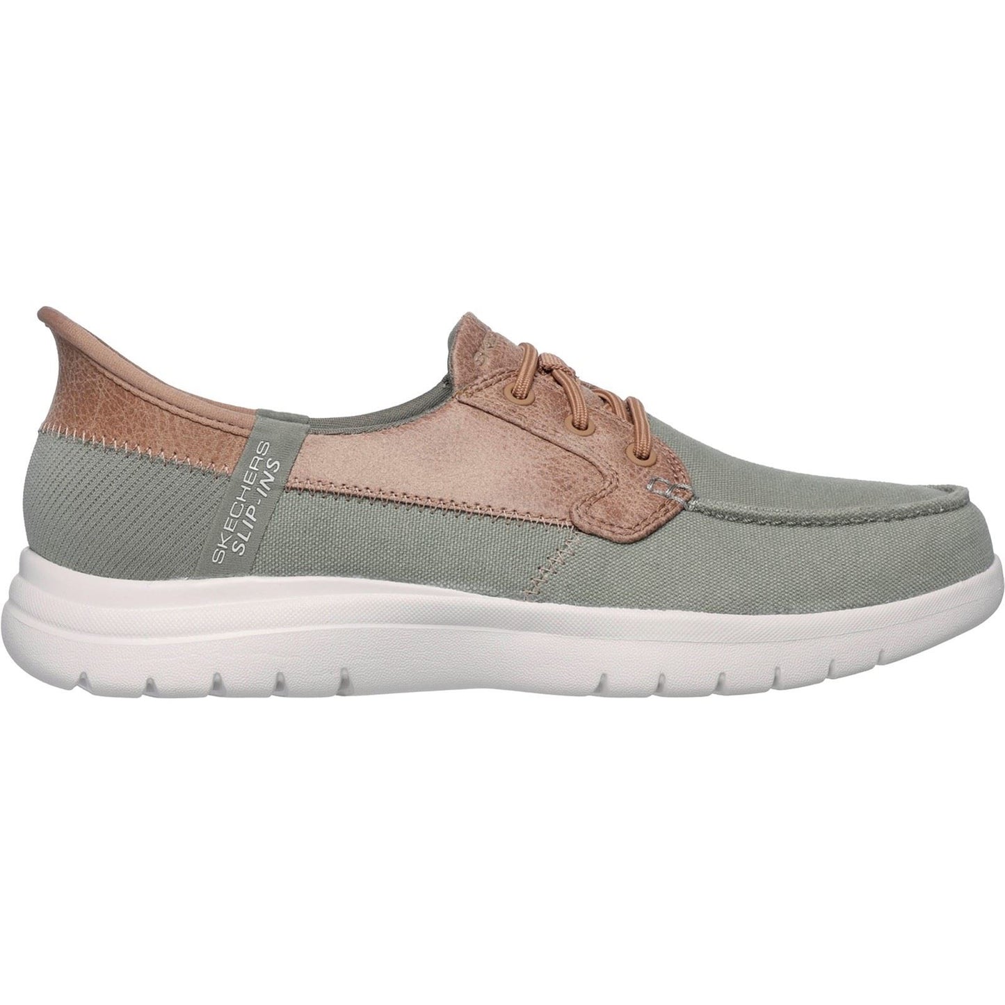 Skechers Women's On-the-GO Flex - Palmilla Boat Shoe in Olive