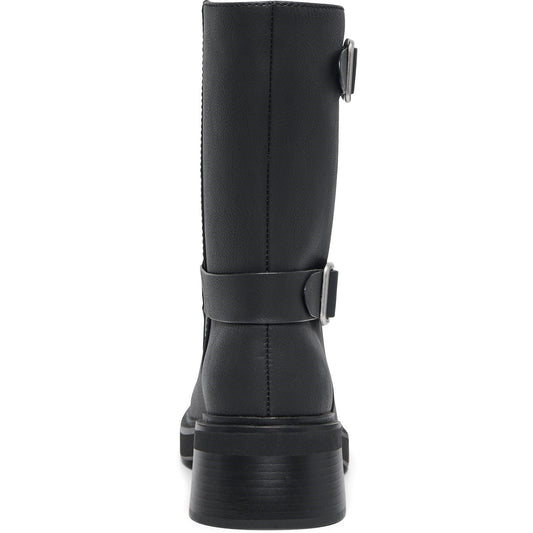 ONLY BUTTER-2 Polyurethane Women's Black Heeled Mid Calf Boots