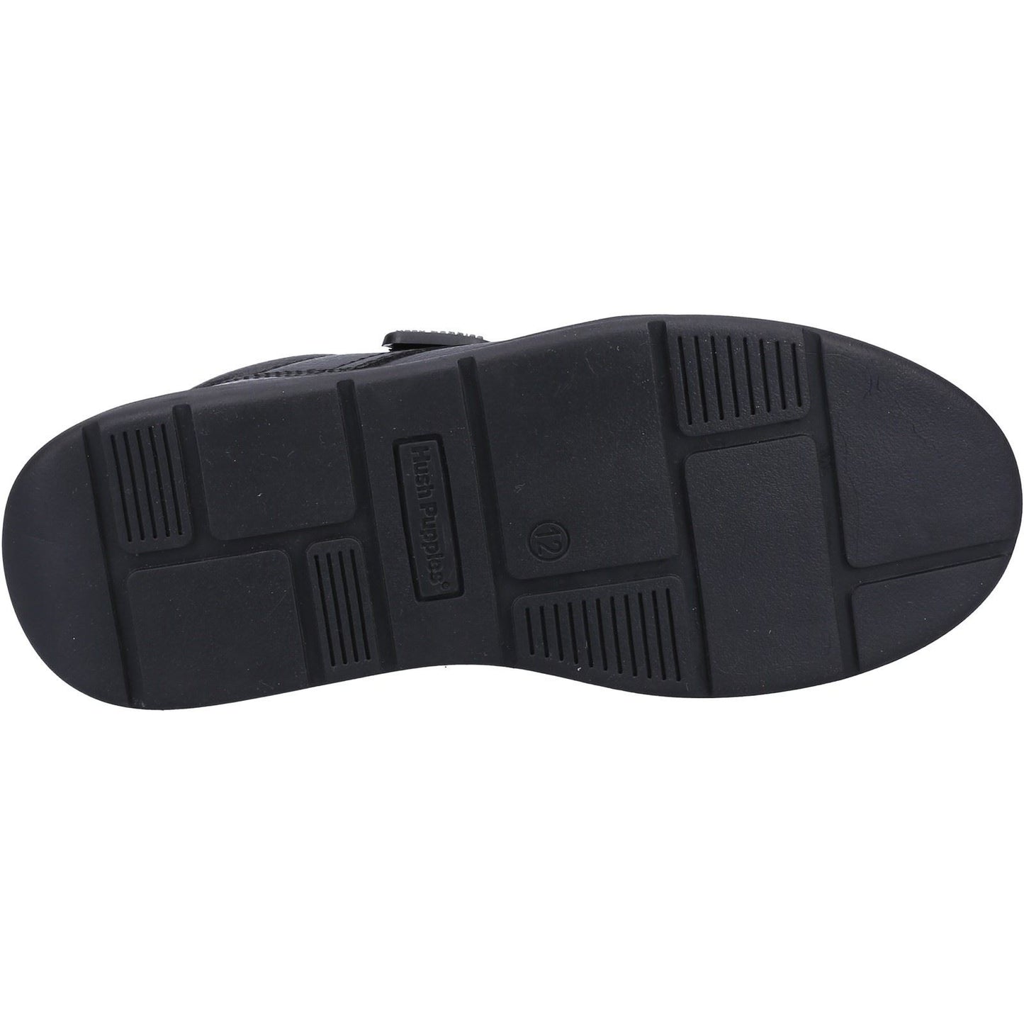 Hush Puppies Rowan Leather Youth Black Lace-Up Shoes