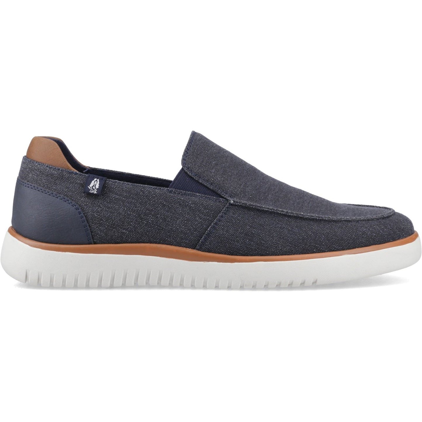 Hush Puppies Damon Slip on Textile Men's Navy Shoes