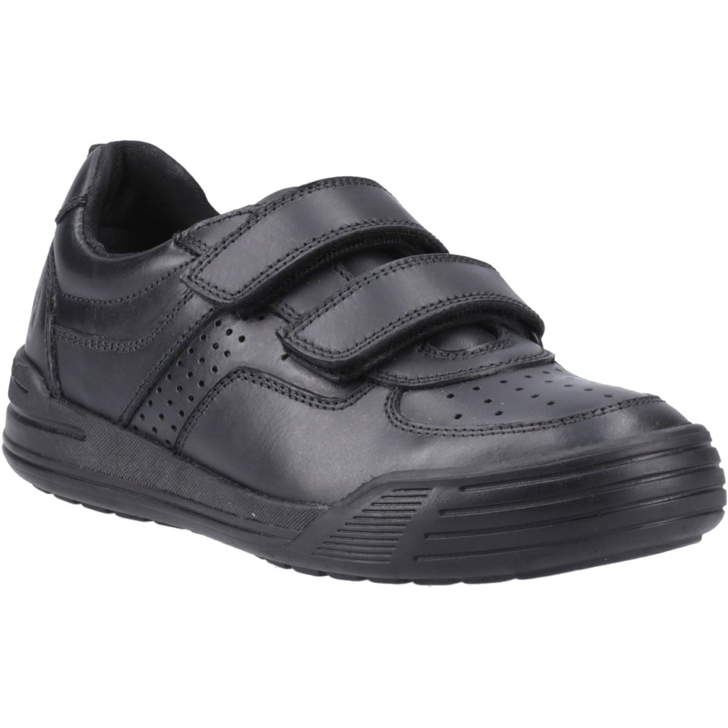 Hush Puppies Sully Leather Junior Black Shoes